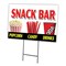 Signmission Snack Bar Candy Popcorn Yard & Stake outdoor plastic coroplast window, 1216 Snack Bar Candy Popcorn C-1216 Snack Bar Candy Popcorn - alternate 1